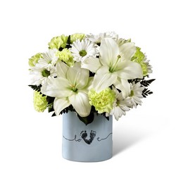 The FTD Tiny Miracle New Baby Boy Bouquet from Krupp Florist, your local Belleville flower shop